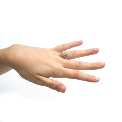 Amavida Platinum Engagement Mounting with Round Halo