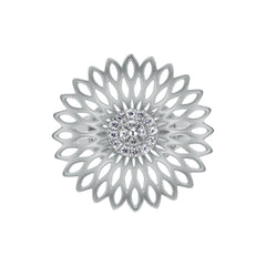 Sunflower Sterling Silver and White Sapphires Fashion Ring