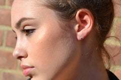 Heart Shaped Illusion Set Diamond Studs
