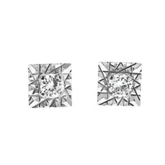 Illusion Set Diamond Studs in Princess Shape