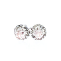 Half Carat Illusion Set Diamond Studs in Round Shape