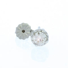 Half Carat Illusion Set Diamond Studs in Round Shape