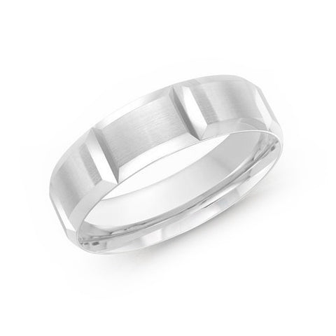 Malo Men's 10k White Gold Wedding Band With Satin Finish