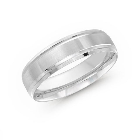 Malo Men's 10k White Gold Wedding Band With Satin Finish