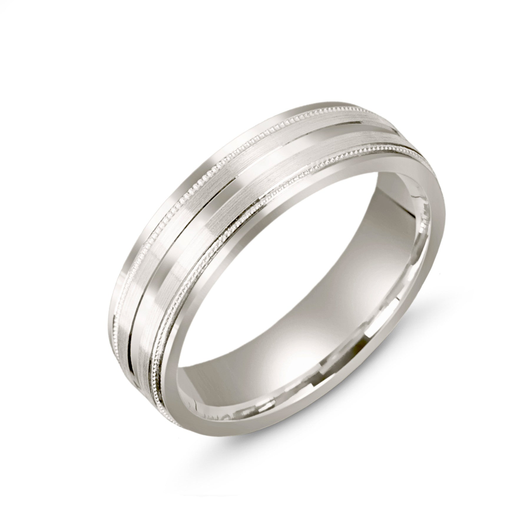Men's 10k white sales gold wedding band