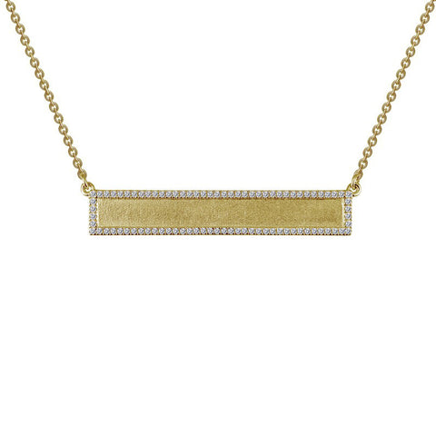 Sterling Silver and Yellow Gold Vermail Bar Necklace by Lafonn