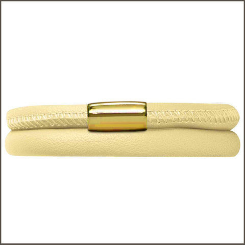Endless Personalized Collection Double Ivory Leather Bracelet