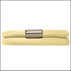 Endless Personalized Collection Double Off White Leather Bracelet 
