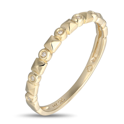 Yellow Gold Diamond Band by Jewelry Designer Luvente