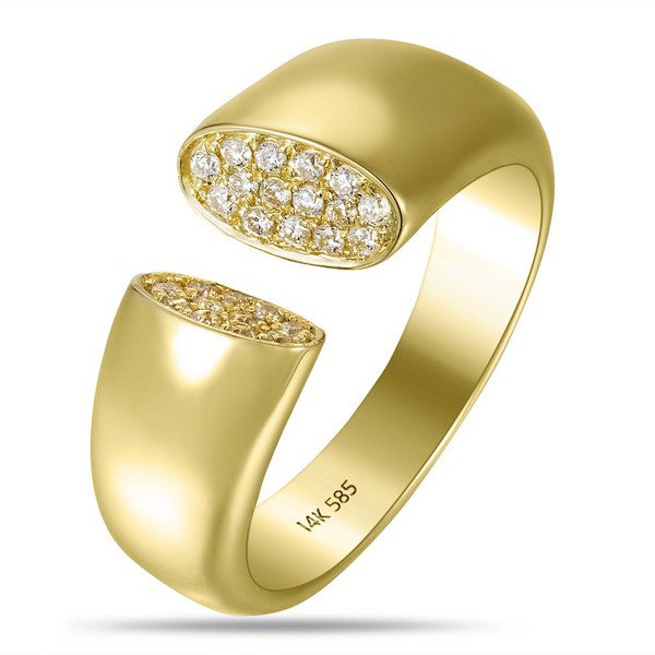A Ladies 14 Karat Yellow Gold Double Diamond Swirl Cocktail Ring –  Philadelphia Gold & Silver Exchange