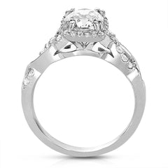 Ladies' 14k White Gold Diamond Engagement Mounting