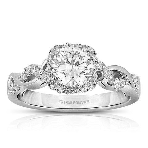 Ladies' 14k White Gold Diamond Engagement Mounting