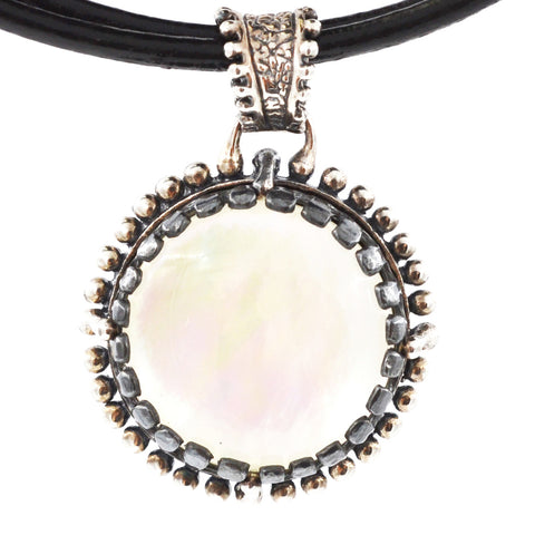 Sterling Silver Mother of Pearl Necklace