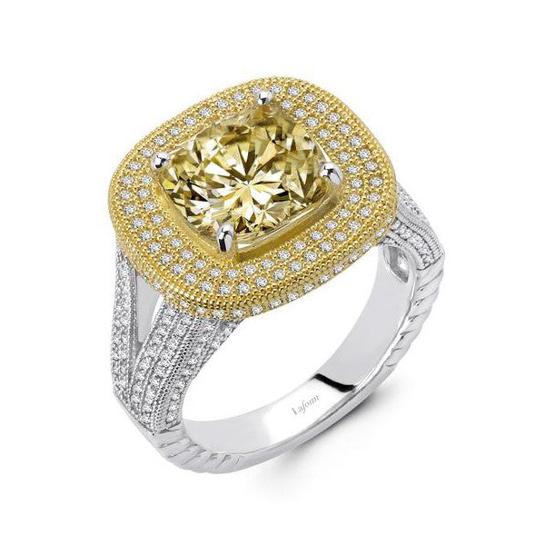 Sterling Silver and Platinum Glamour Ring