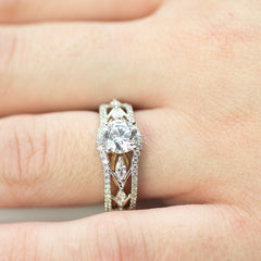 Simon G White and Rose Gold Engagement Mounting