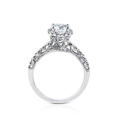 Ladies' Filigree 14k White Gold Engagement Mounting by Simon G