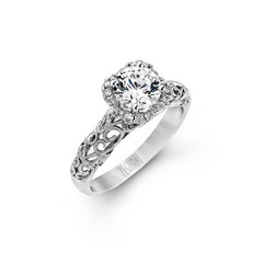 Ladies Filigree White Gold Engagement Mounting by Simon G