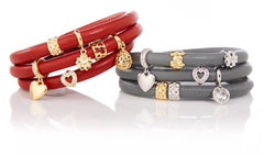 Endless Personalized Collection Leather Bracelet in Gray Color with Sterling Silver Clasp
