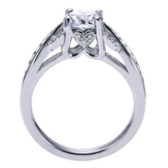 Tapered Pave Design Diamond Engagement Mounting