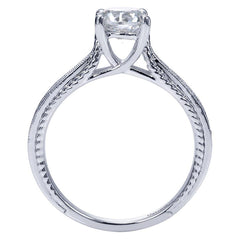 Fancy Tiffany Style Rope Design Diamond Engagement Mounting