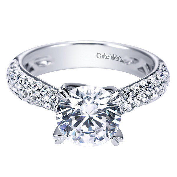 Royal Pave Fancy Tiffany Diamond Engagement Mounting
