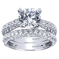 Royal Pave Fancy Tiffany Diamond Engagement Mounting