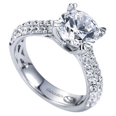 Royal Pave Fancy Tiffany Diamond Engagement Mounting