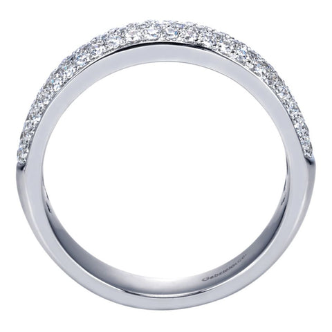 Ladies' 14k White Gold Triple Row Diamond Band