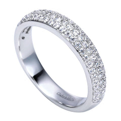 Ladies' 14k White Gold Triple Row Diamond Band