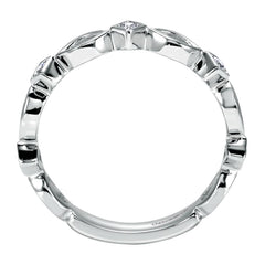 Gabriel and Co Scalloped White Gold Diamond Band