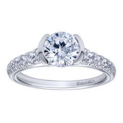 Ladies' 14k Diamond Pave Engagement Ring by Jewelry Designer Gabriel and Co