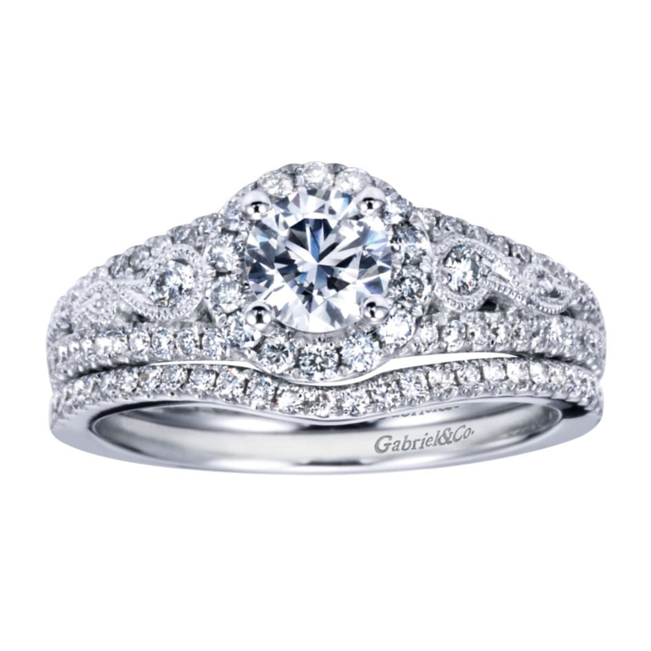 Split Shank White Gold Diamond Engagement Ring
