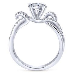 Waves Diamond Engagement Mounting