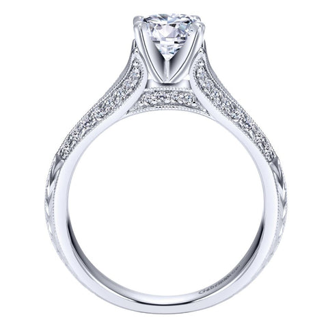 Ladies' Knife Edge 14k Diamond Engagement Mounting