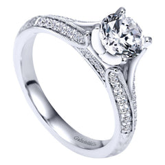 Ladies' Knife Edge 14k Diamond Engagement Mounting