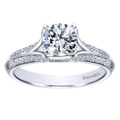 Ladies' Knife Edge 14k Diamond Engagement Mounting