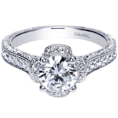 Ladies' Petals 14k White Gold Diamond Engagement Mounting