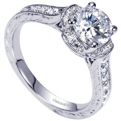 Ladies' Petals 14k White Gold Diamond Engagement Mounting
