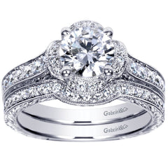 Ladies' Petals 14k White Gold Diamond Engagement Mounting