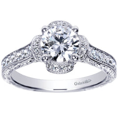Ladies' Petals 14k White Gold Diamond Engagement Mounting