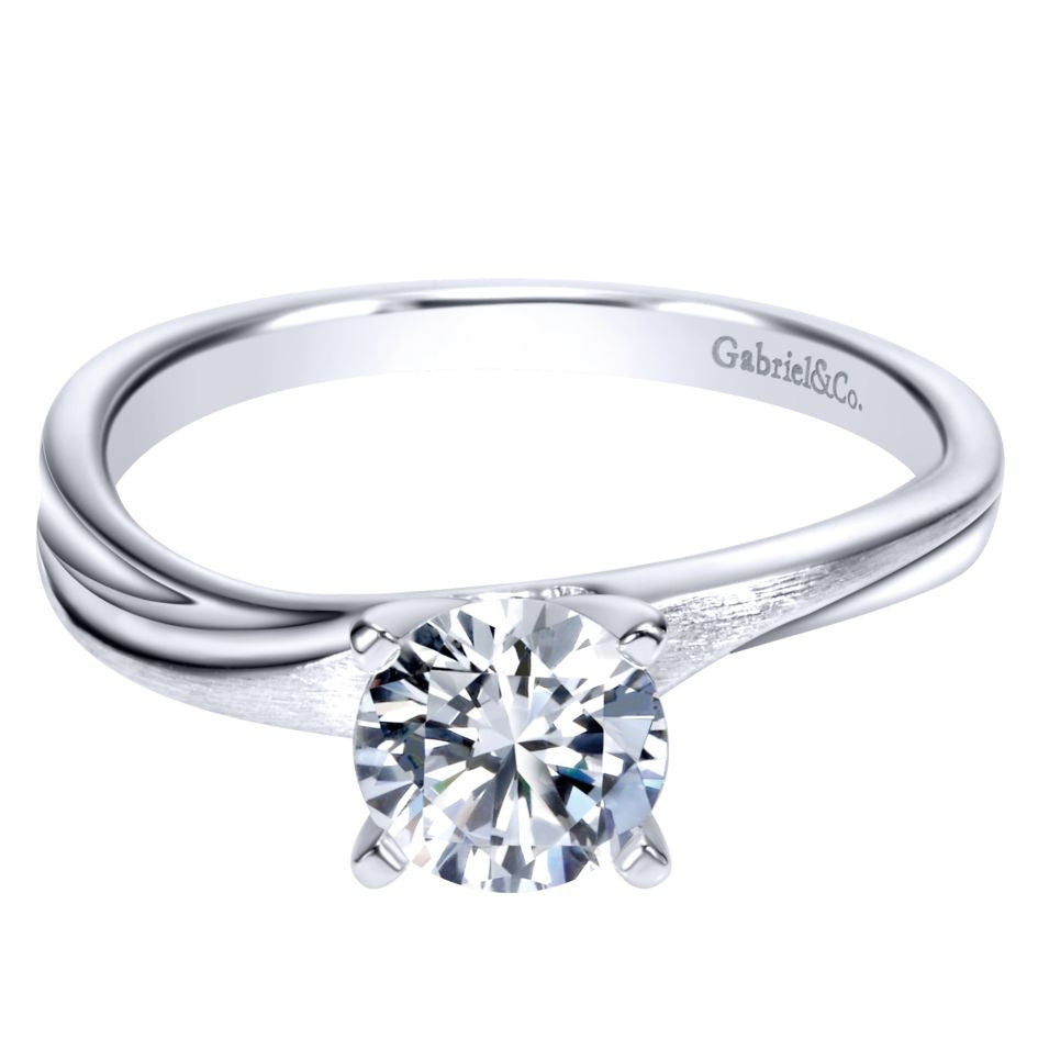 Ladies' Solitaire 14k White Gold Diamond Engagement Ring