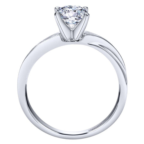 Ladies' Solitaire 14k White Gold Diamond Engagement Ring