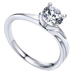 Ladies' Solitaire 14k White Gold Diamond Engagement Ring
