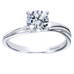 Ladies' Solitaire 14k White Gold Diamond Engagement Ring