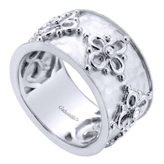 Ladies' Sterling Silver and White Sapphires Fashion Band