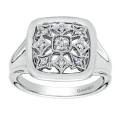 Ladies' Sterling Silver and Diamonds Fashion Ring by Gabriel Co
