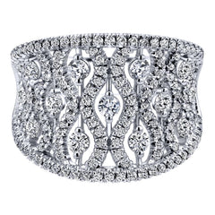 Anniversary Royal Lace White Gold Ring