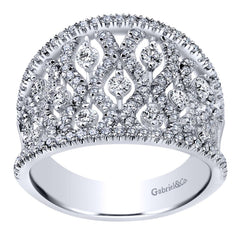 Anniversary Royal Lace White Gold Ring