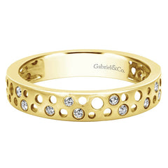 Ladies' Open Space 14k Yellow Gold Diamond Band