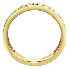 Ladies' Open Space 14k Yellow Gold Diamond Band